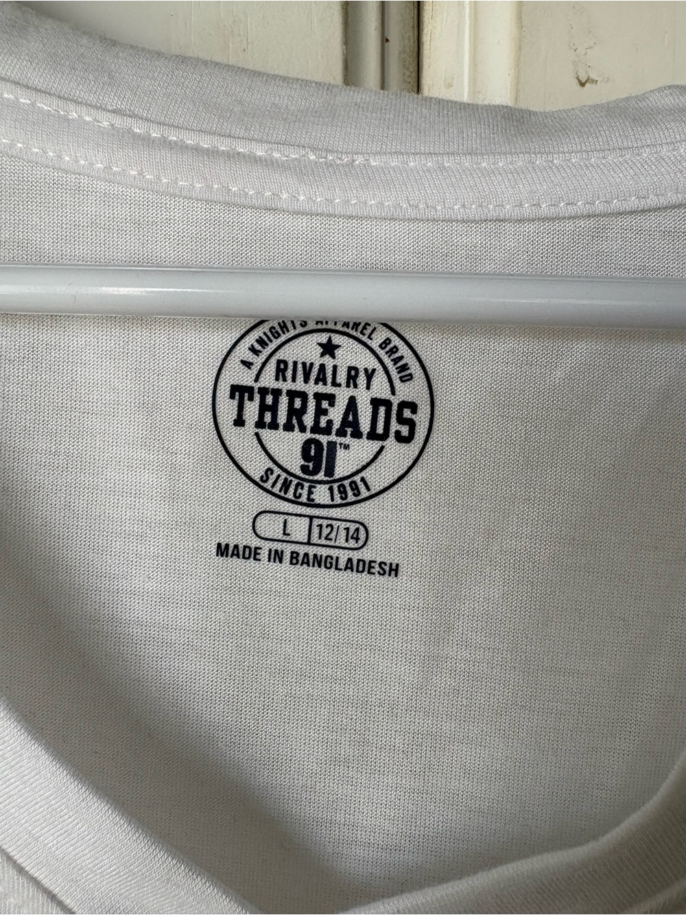 Rivalry Threads White Minnesota V-Neck Tee with Maroon and Gold Stripes - Picture 2 of 3
